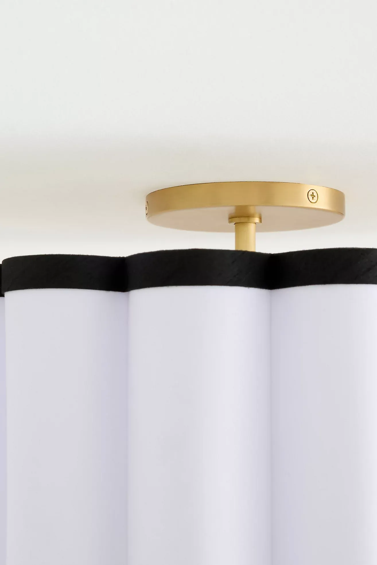 Maeve Scalloped Fabric Flush Mount Ceiling Light