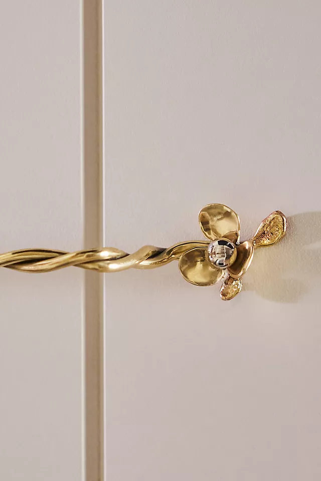 Elwood Mixed Metal Floral Towel Bar