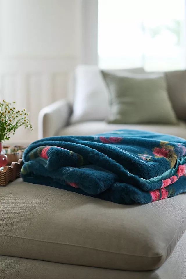 Maeve Printed Faux Fur Throw Blanket