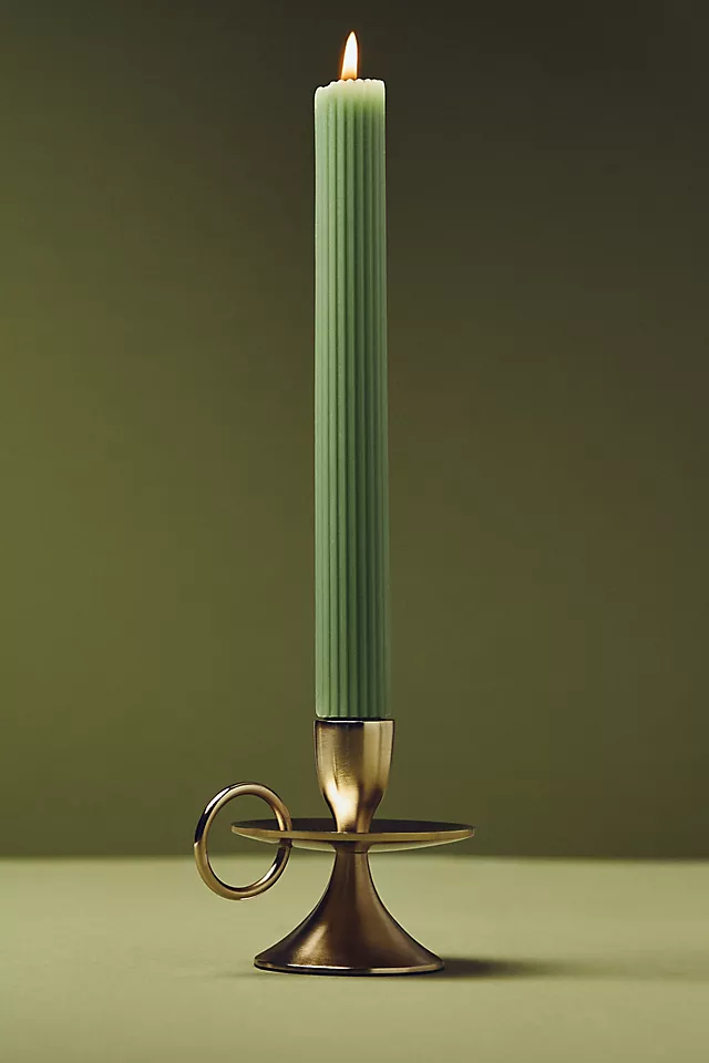 Naya Tinted Brass Lacquer Taper Candle Holder
