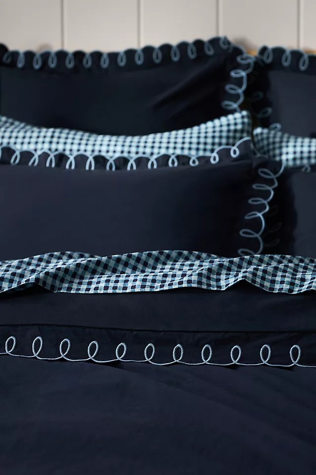 Maeve by Anthropologie Organic Cotton Looped Embroidered Duvet Cover