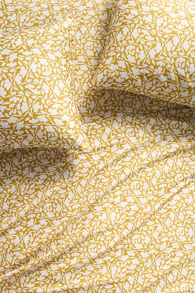 McKenzie Parrott Organic Cotton Sateen Floral Printed Sheet Set