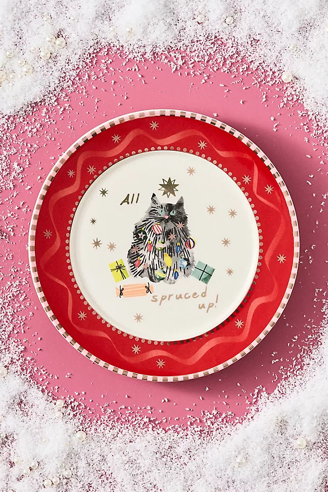 Caroline Stoneware Holiday Dessert Plate