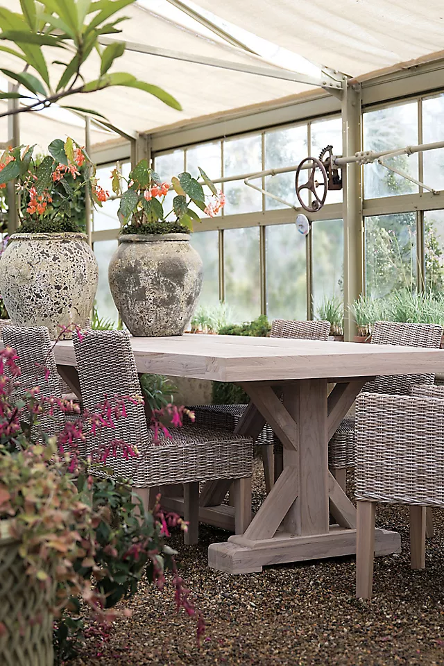 Trestle Teak Dining Table