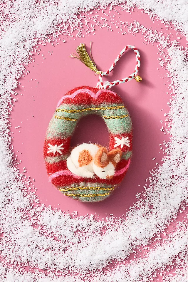 Forest Friends Monogram Wool Felt Ornament