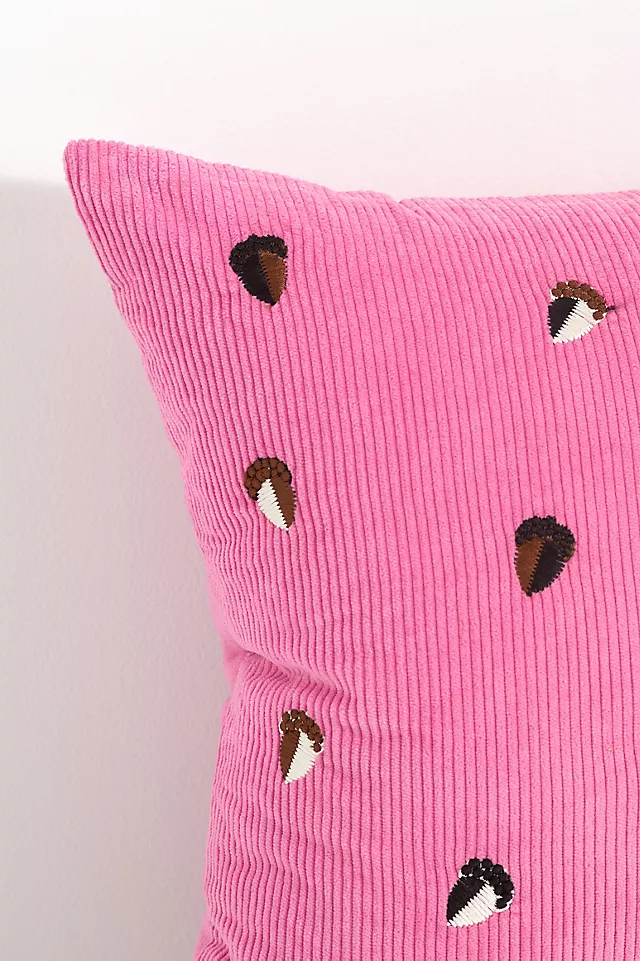 Velvet Corduroy Embroidered Icon Pillow