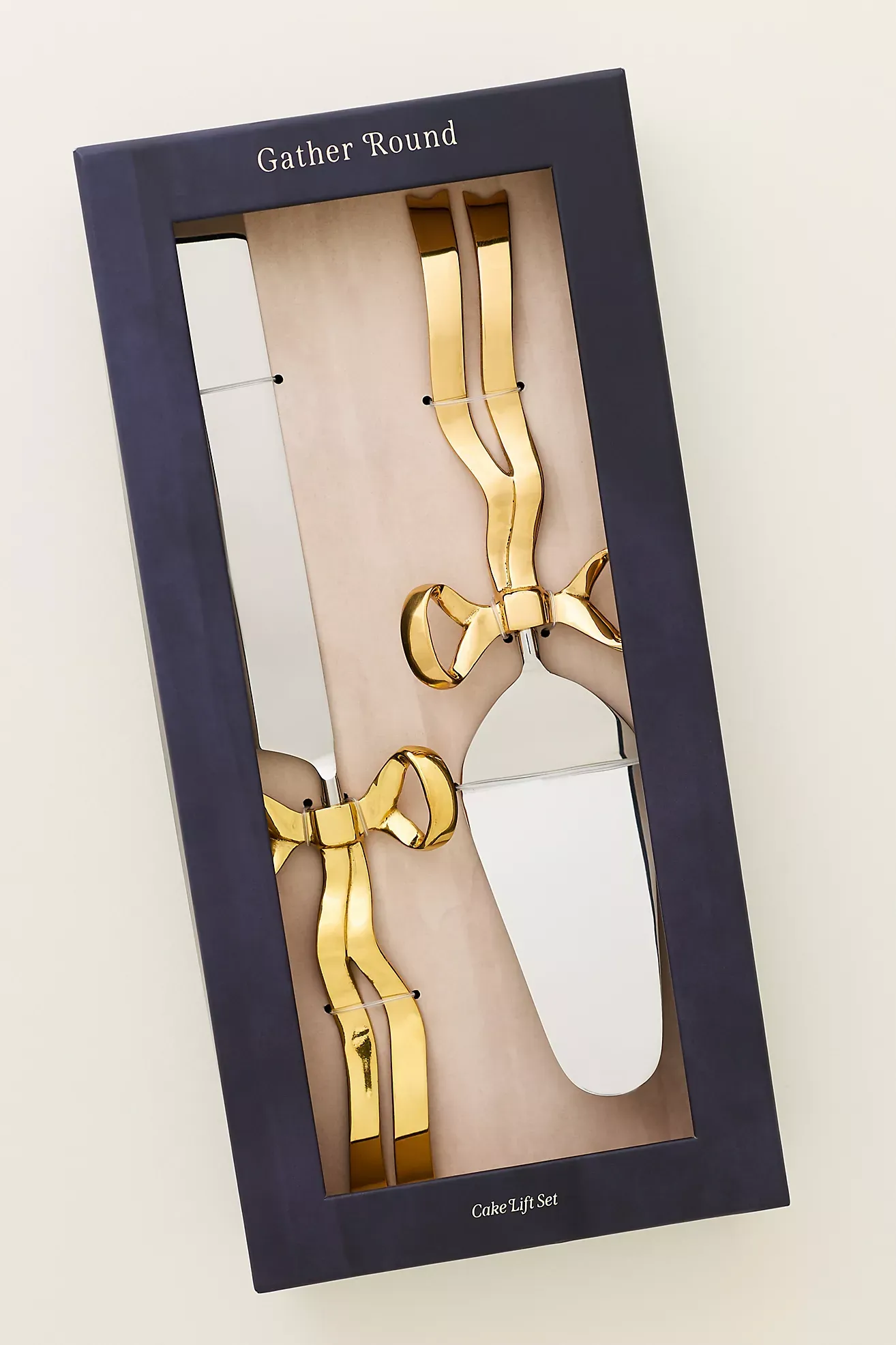 Benedita Stainless Steel Bow Cake Serve Set