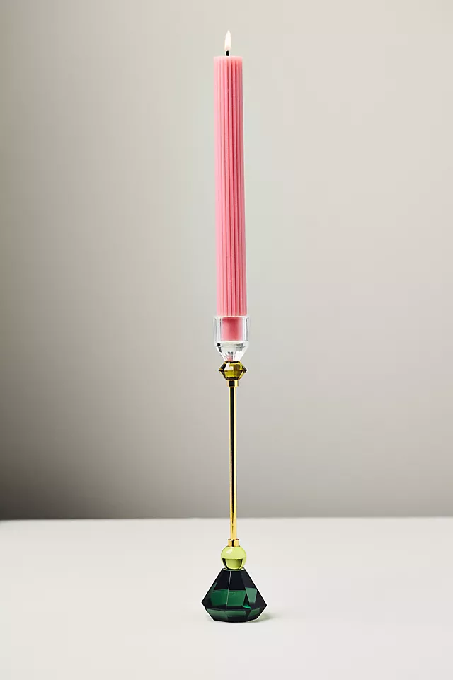 Cut Glass Candleholder