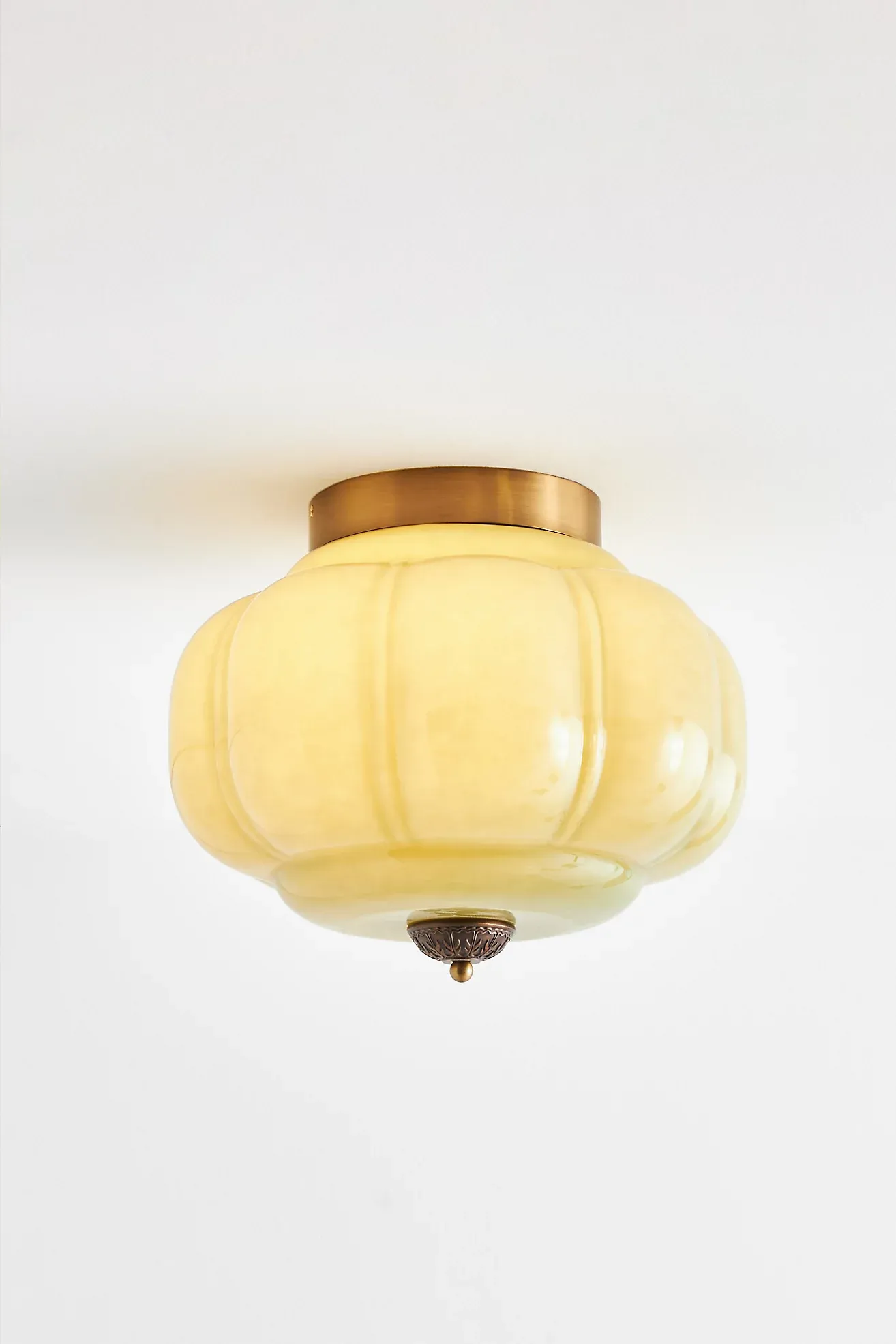 The Eloise Scallop Milk Glass Flush Mount Ceiling Light