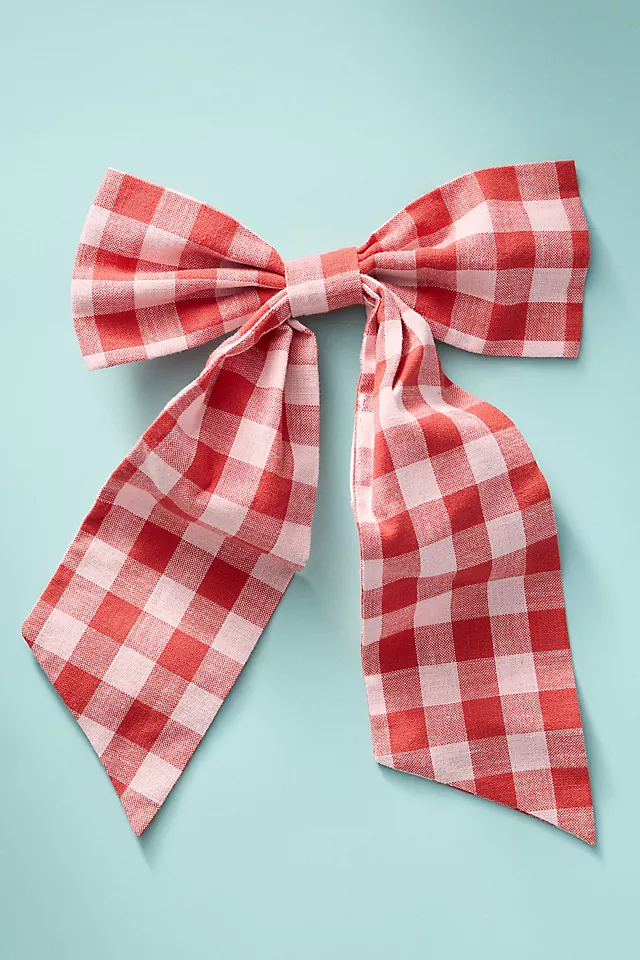 Gingham Bow Ornament