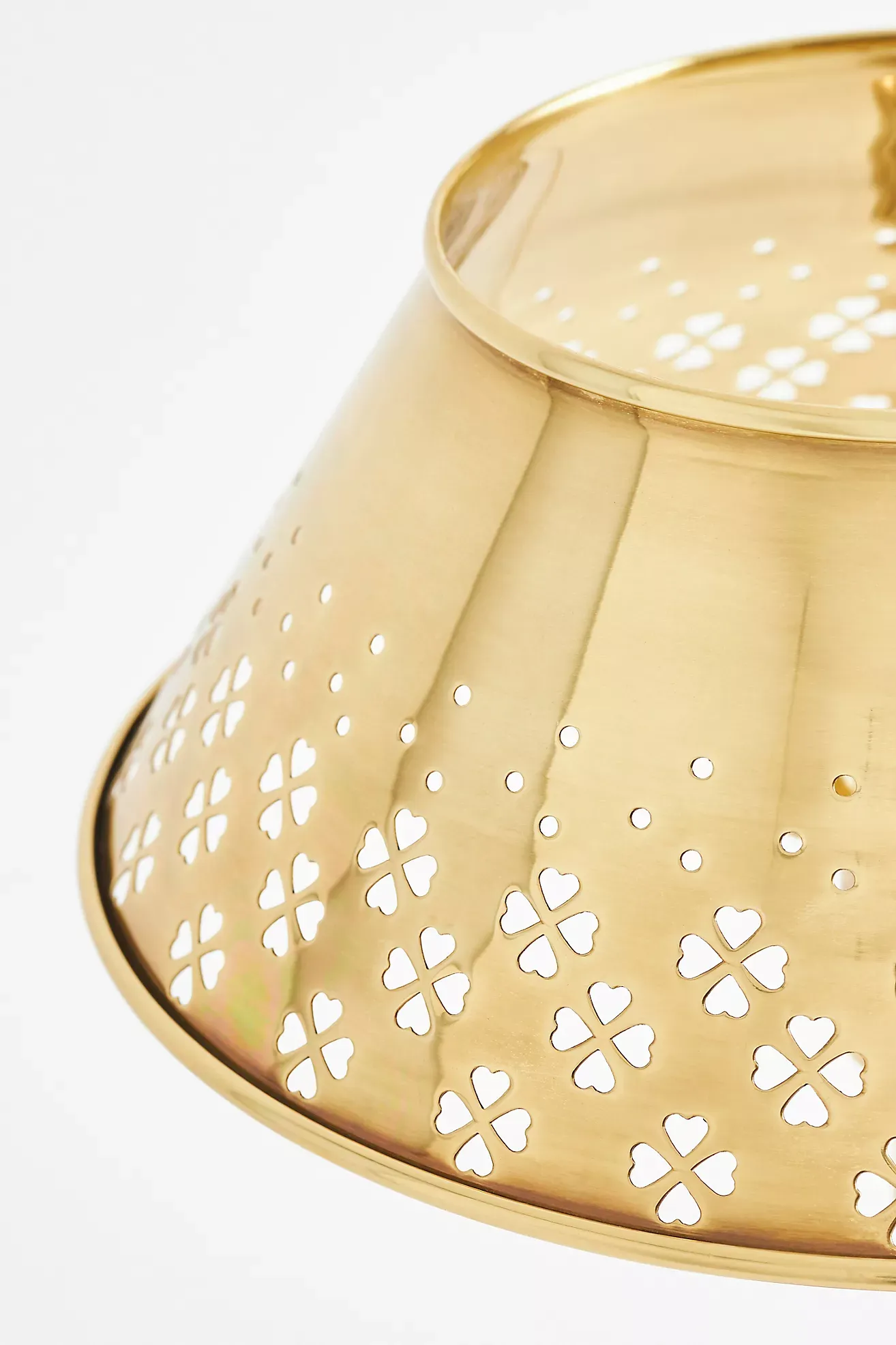 Amilia Enameled Brass Perforated Table Lamp
