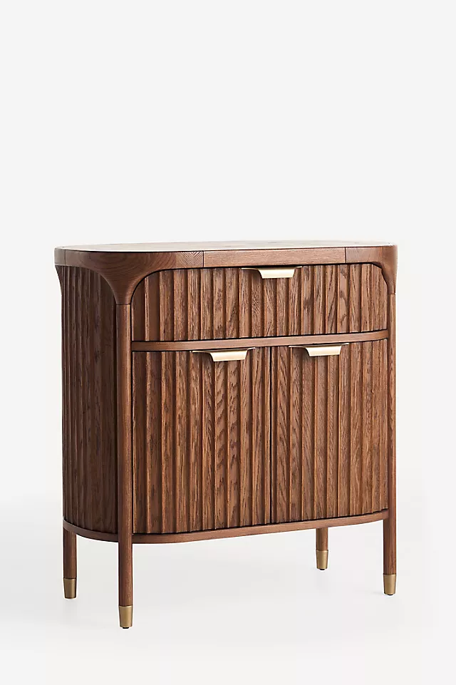 The Isla Fluted-Wood Entryway Cabinet