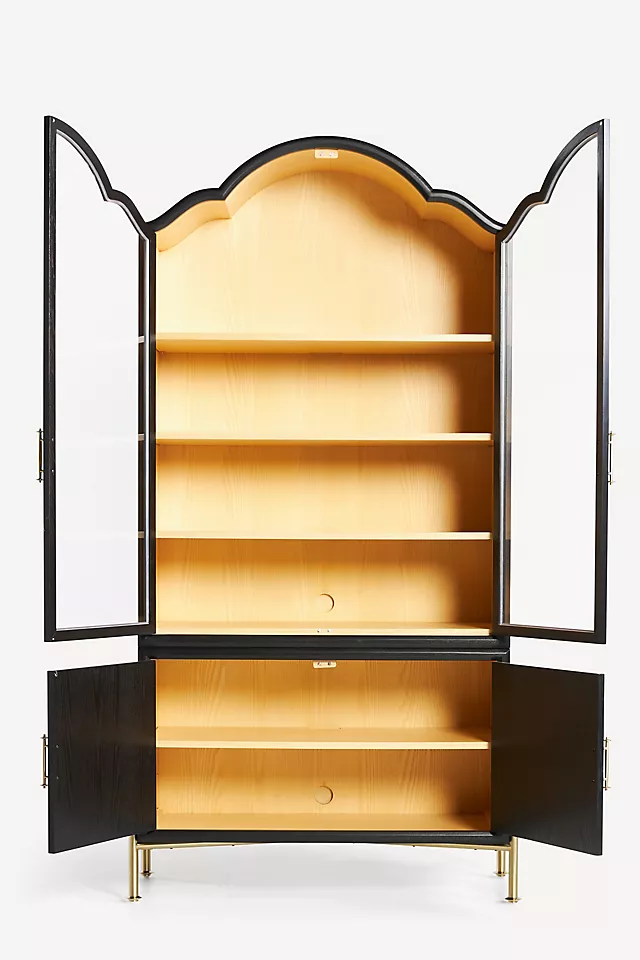 Livia Glass & Wood Storage Hutch