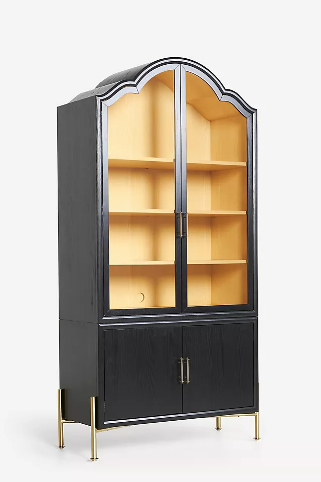 Livia Glass & Wood Storage Hutch