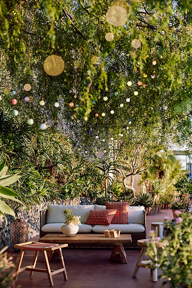 Round Teak Root Stool, Natural