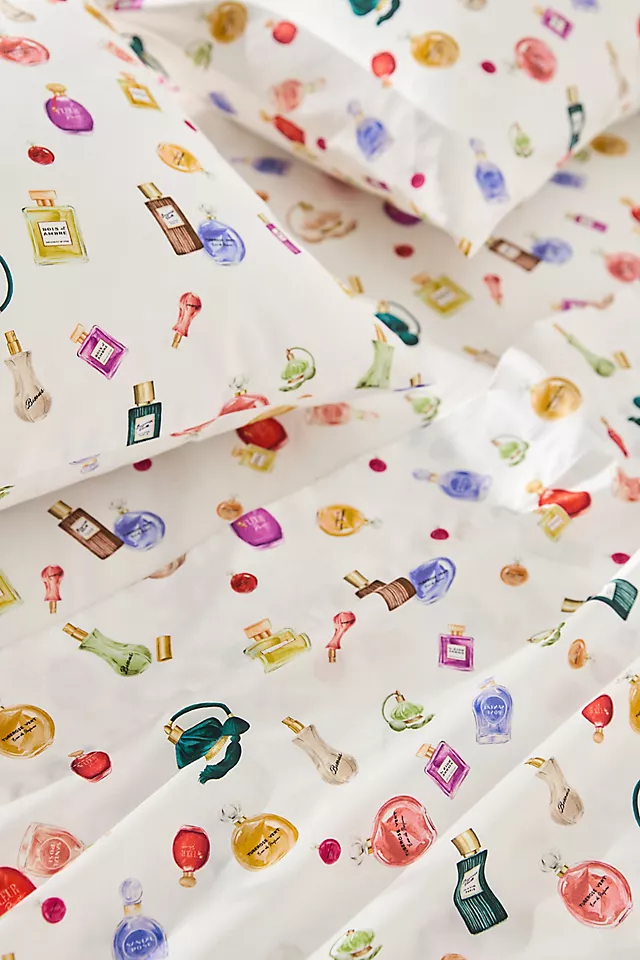 The Organic Cotton Sateen Printed Sheet Set by Maeve