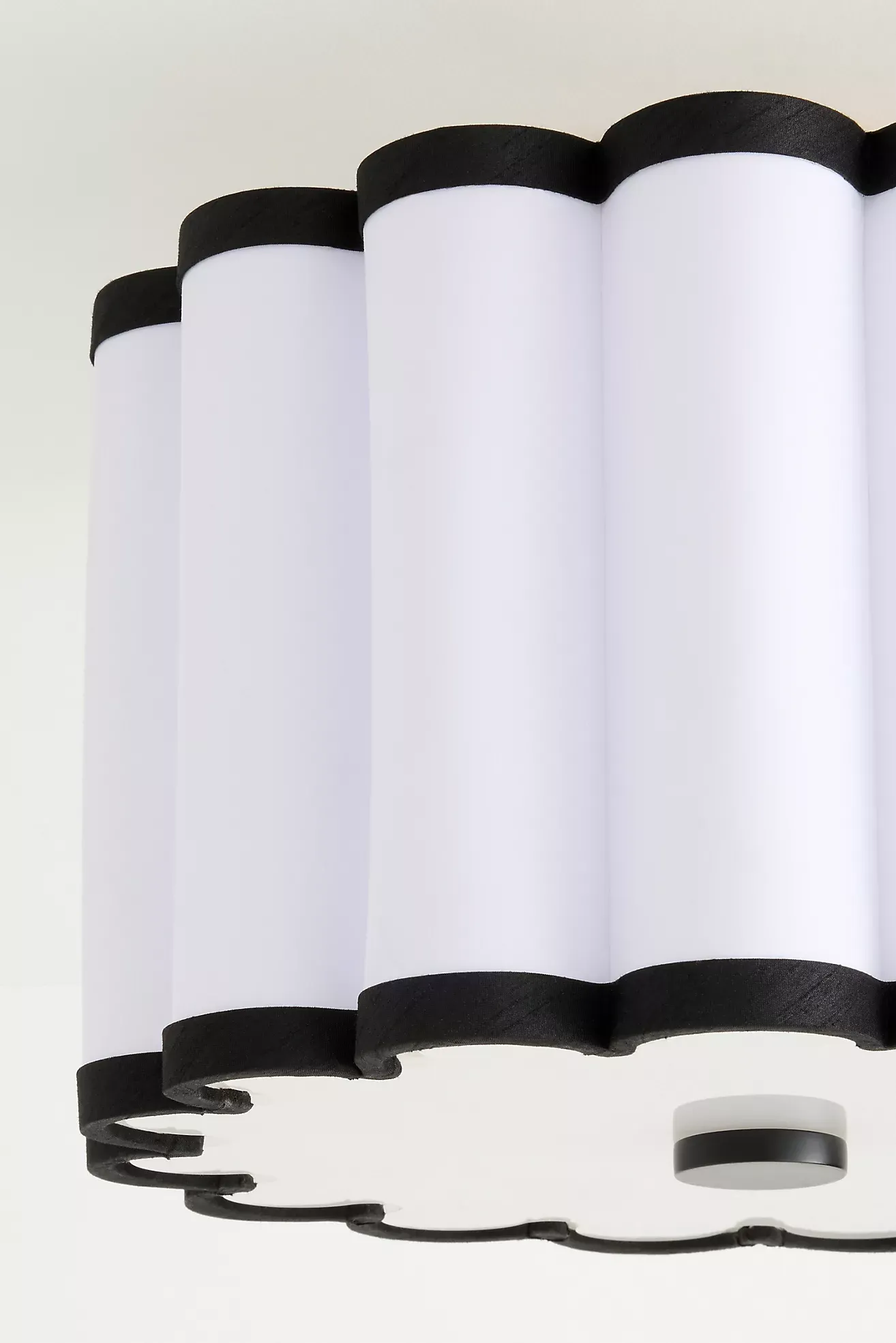 Maeve Scalloped Fabric Flush Mount Ceiling Light