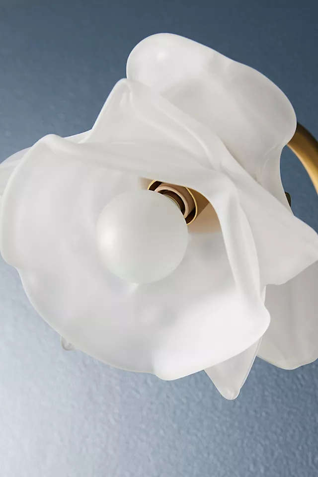 Blossom Frosted Glass Flower Vanity