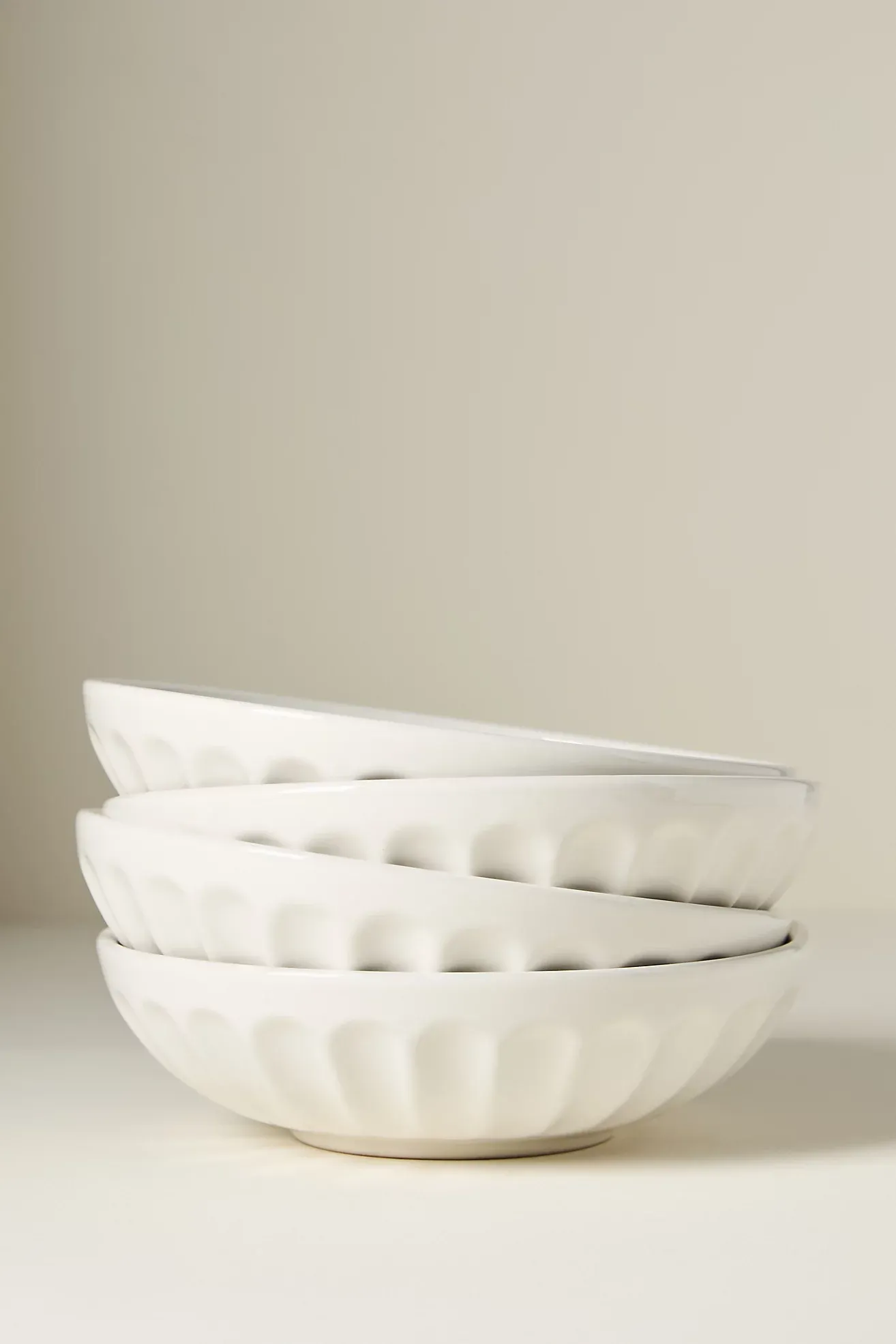 The Latte Stoneware Pasta Bowls, Set of 4: Amelie Edition