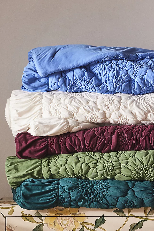 Dahlia Cotton Jersey Floral Quilt