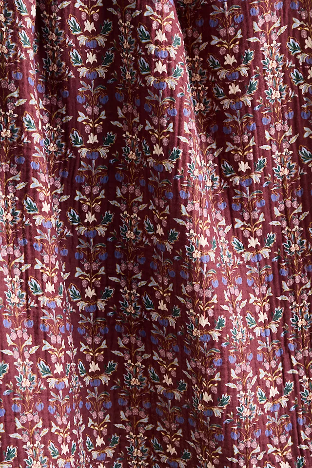 Gauze Cotton Sherpa Floral Printed Throw Blanket