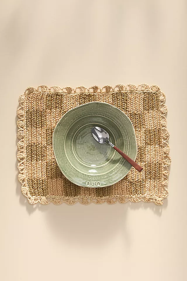 Handwoven Checkered Placemat