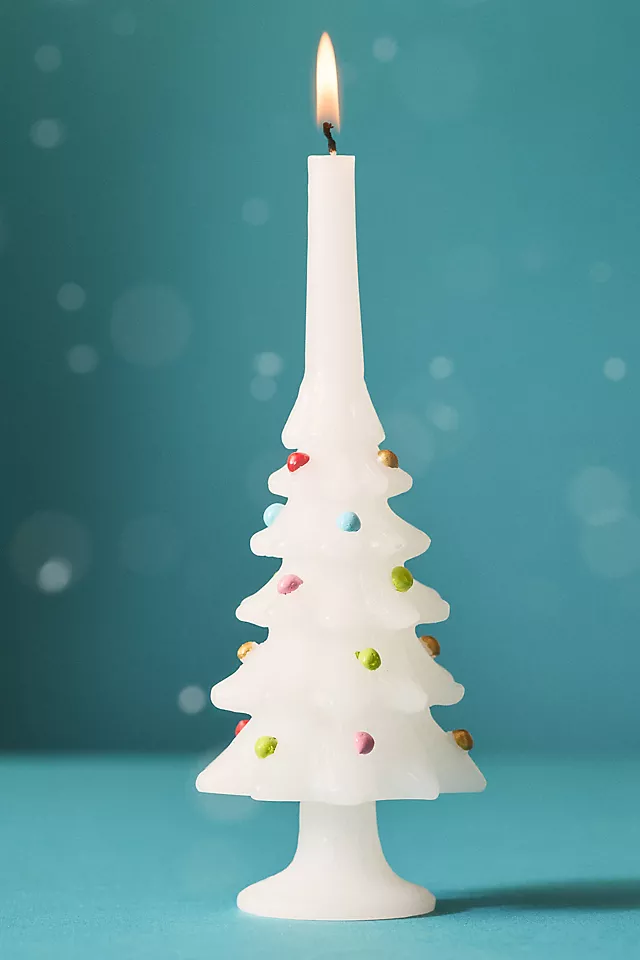Festive Tree Decorative Shaped Wax Candle