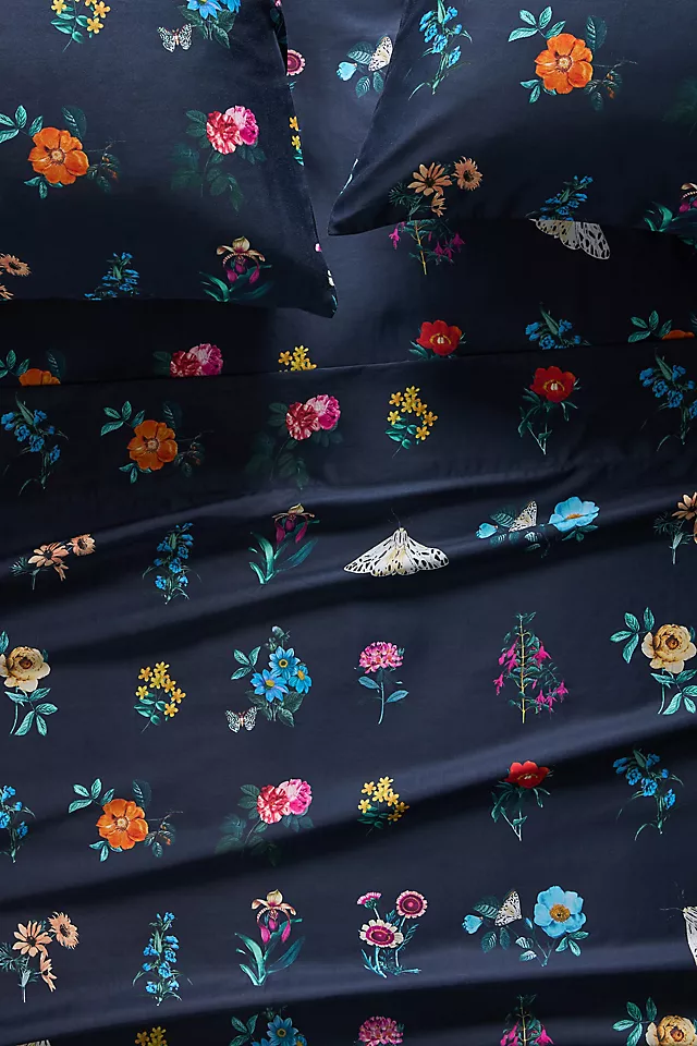 The Organic Cotton Sateen Printed Sheet Set by Maeve