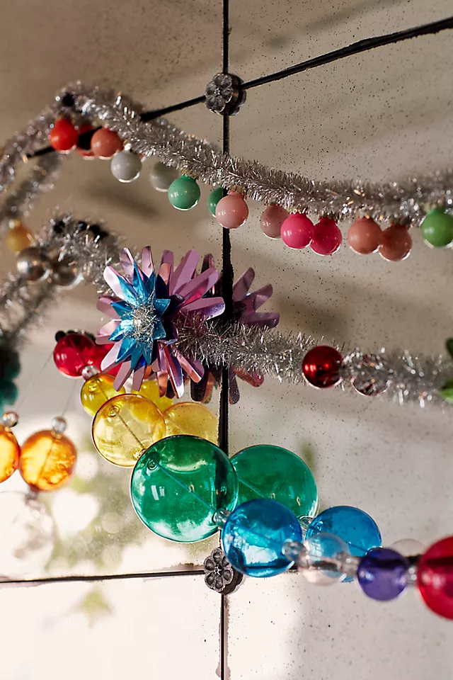 Transparent Glass Bauble Garland