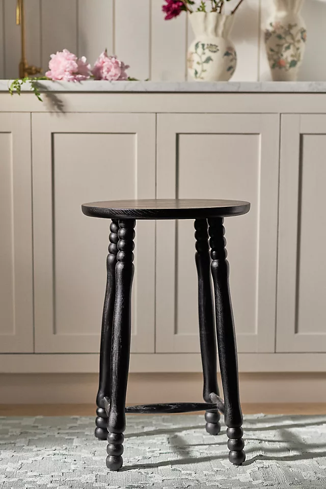 Pierre Turned Wood Counter Stool