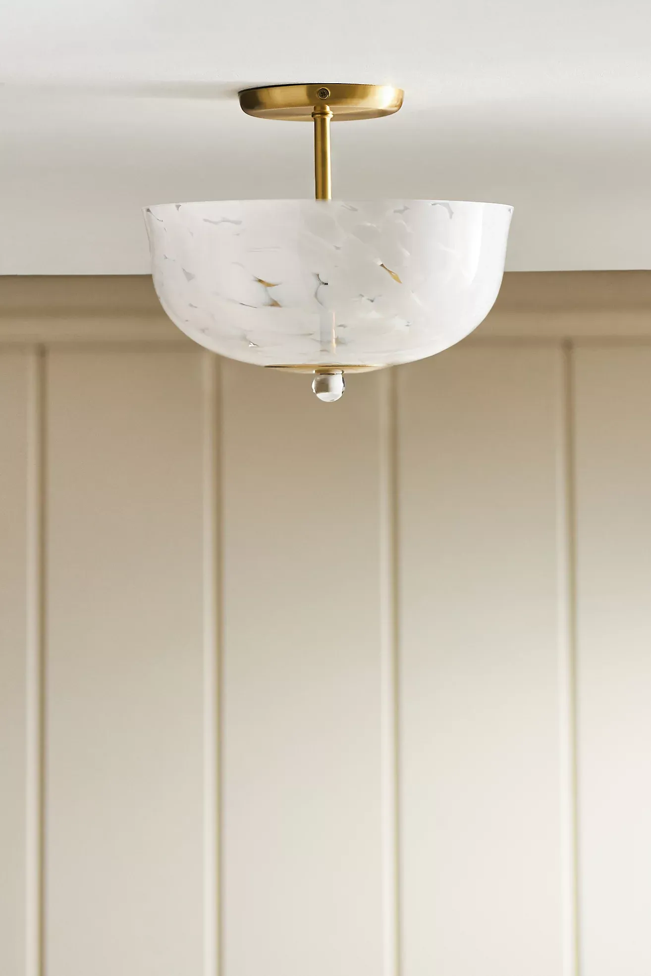 Marguerite Dotted Glass Flush Mount
