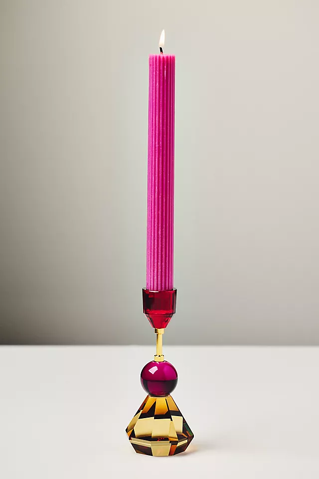 Cut Glass Candleholder