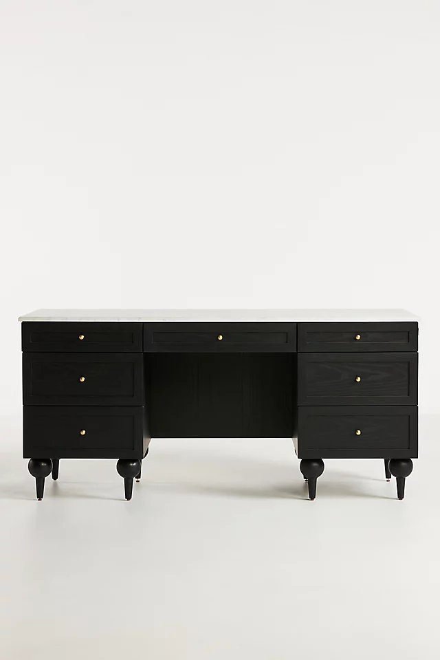 Fern Marble Top Executive Desk