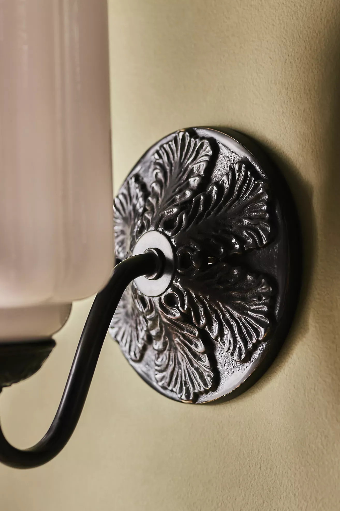 The Eloise Scallop Milk Glass Sconce Wall Light