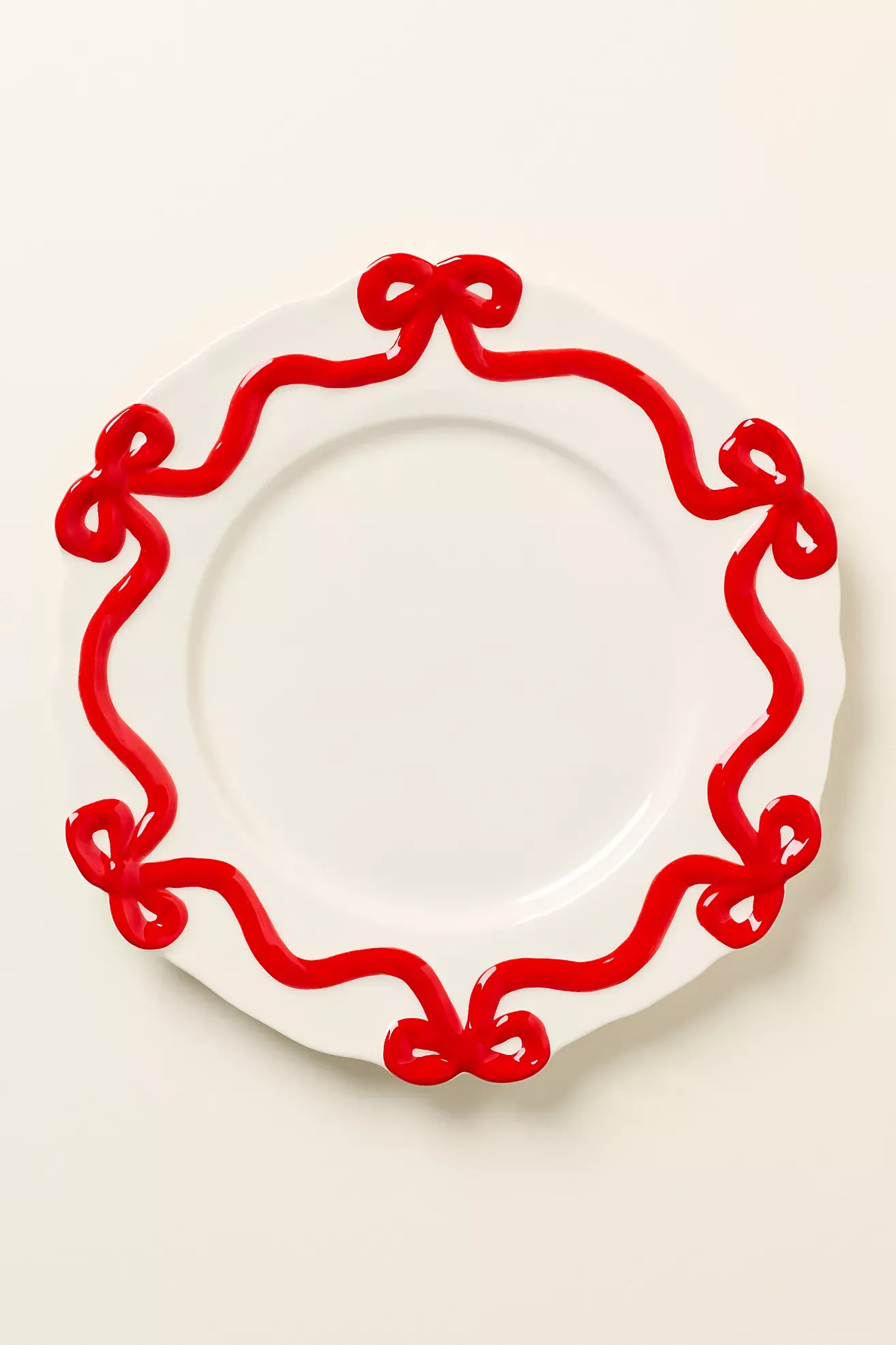 Benedita Bow Stoneware Dinner Plates, Set of 4