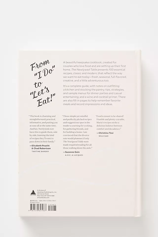 The Newlywed Table Hardcover Cookbook