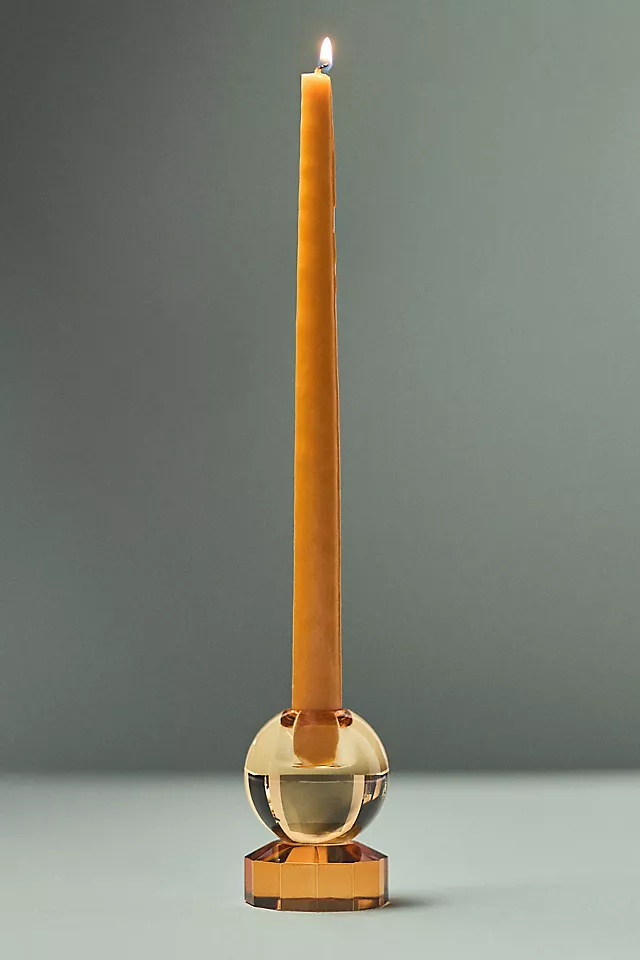 Modern Cut Glass Candle Holder