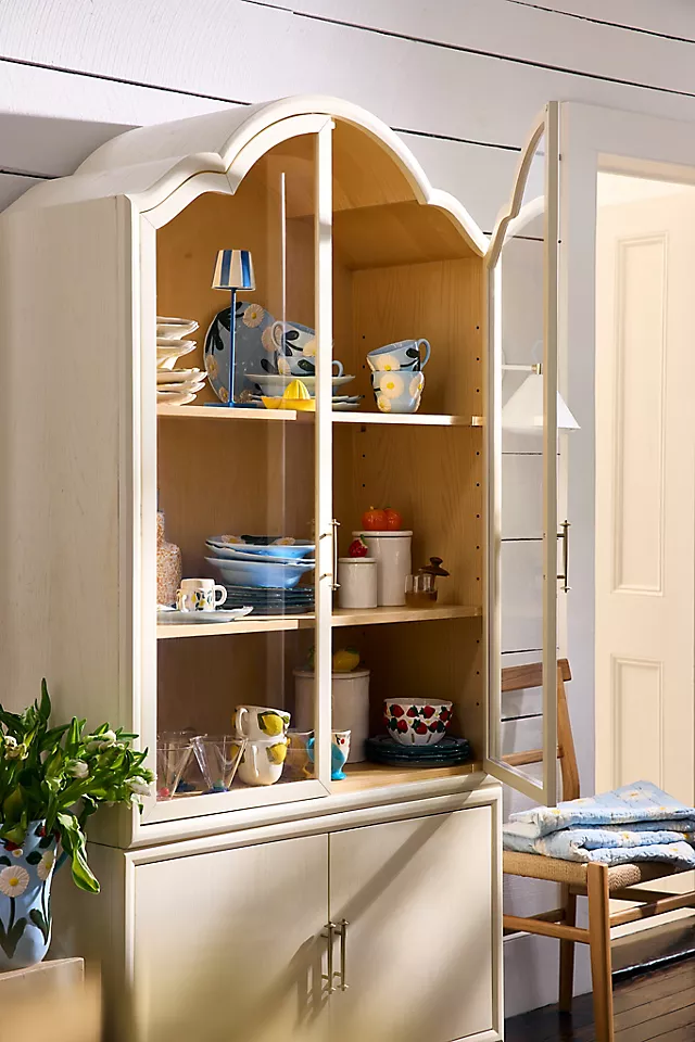 Livia Glass & Wood Storage Hutch