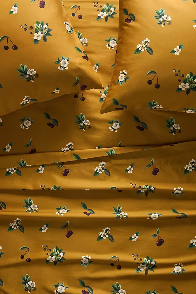 The Organic Cotton Sateen Printed Sheet Set by Maeve