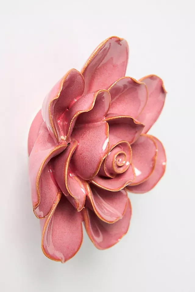 Pink Ceramic Flower Gallery Wall Charm