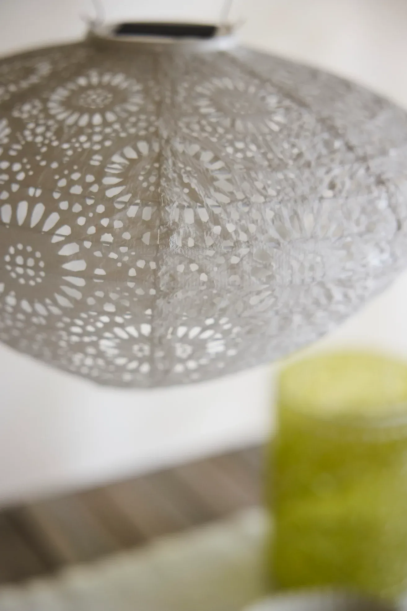 White Lace Solar Lantern