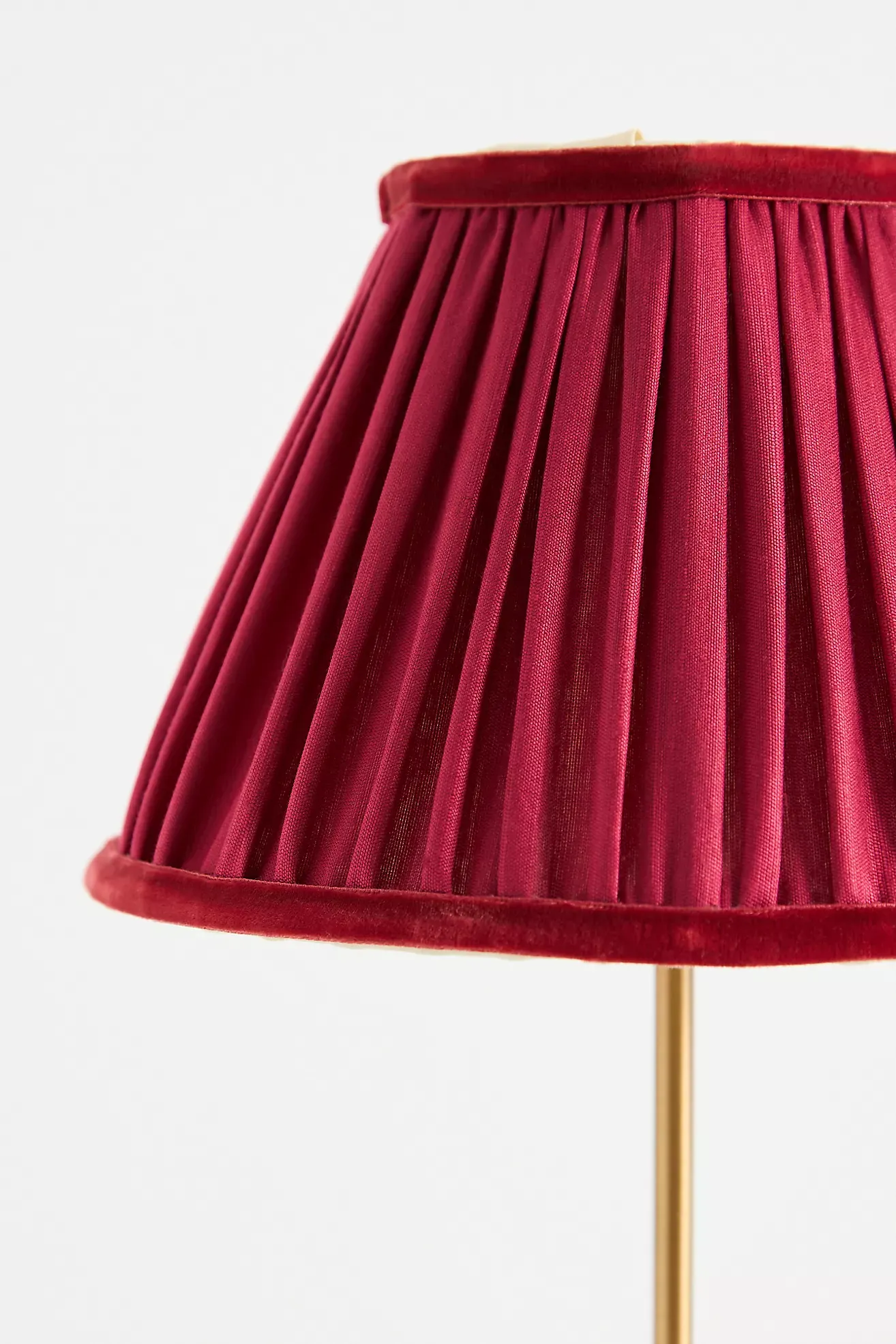 Pooky Reed Cordless Portable Metal Ruched Shade Table Lamp