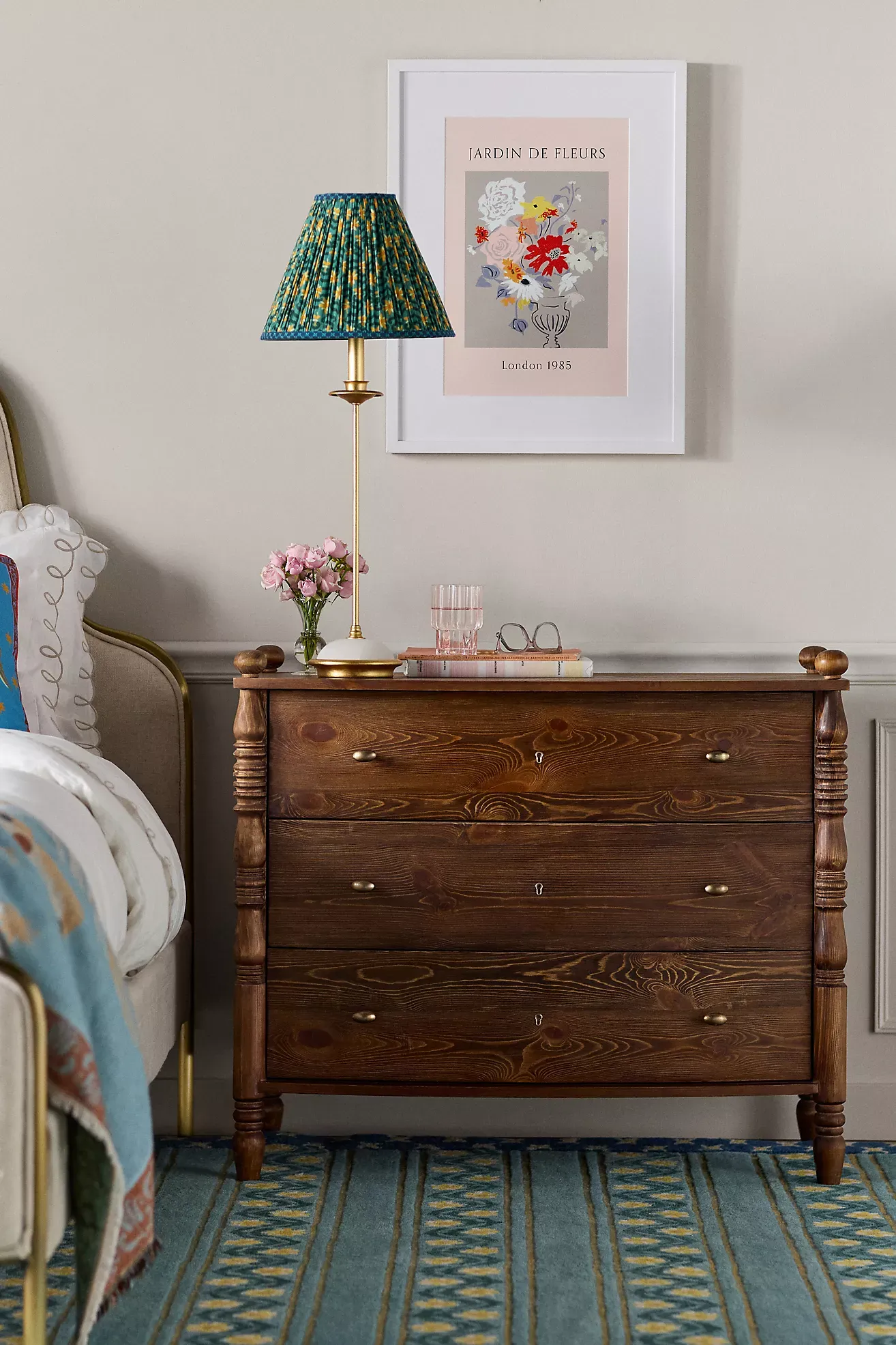 Printed Goods Ruched Empire Lamp Shade