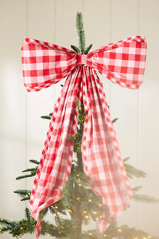 Gingham Bow Tree Topper
