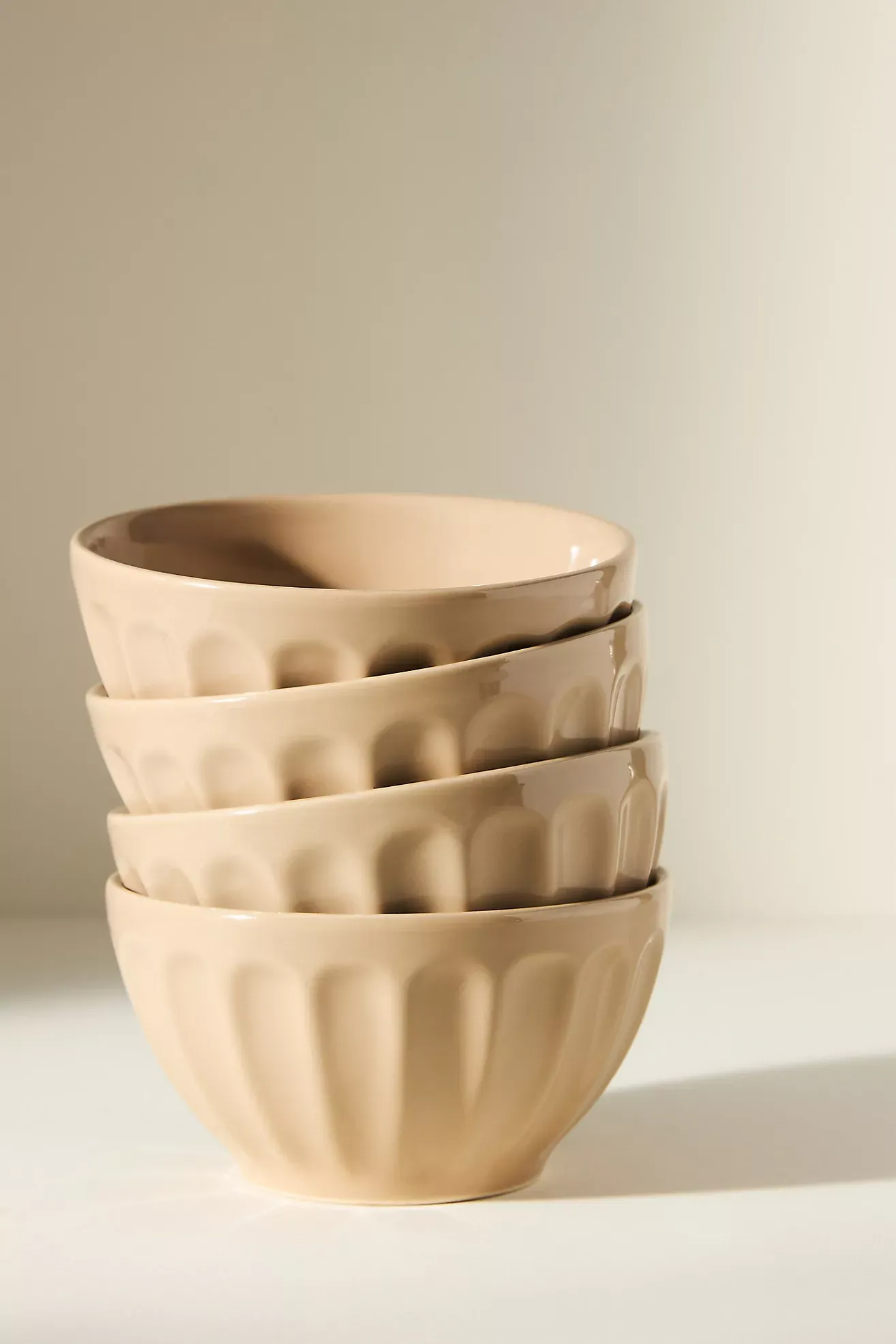 The Latte Stoneware Cereal Bowls, Set of 4: Amelie Edition