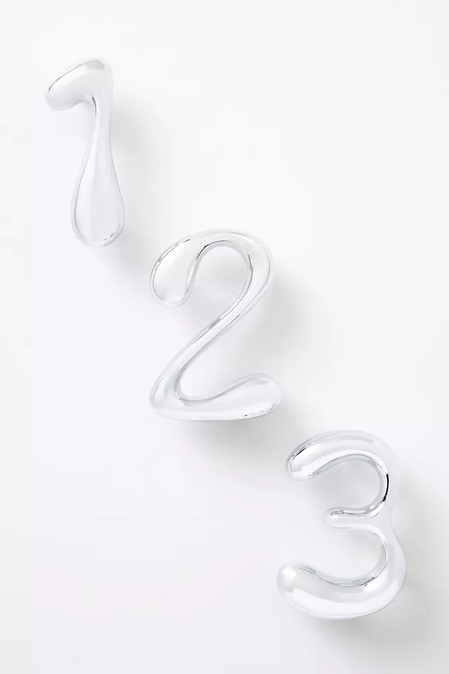 Bubble Polished Chrome House Numbers