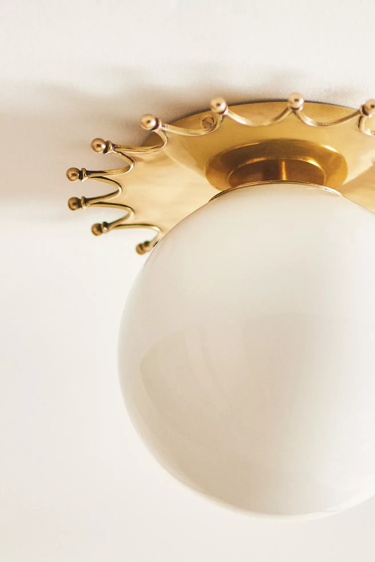 Quinn Sun Brass Glass Globe Flush Mount
