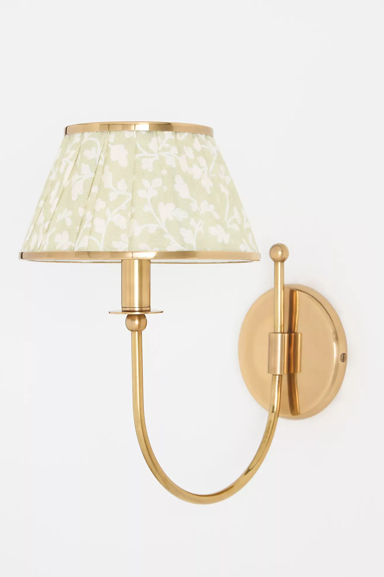 Lee Brass Fabric Shade Sconce Wall Light