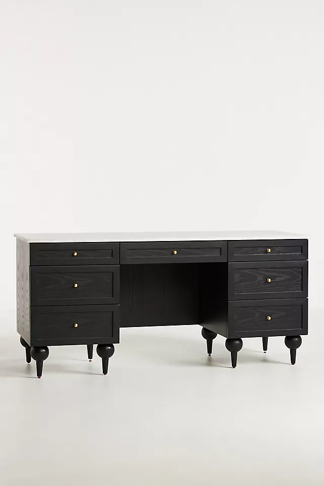 Fern Marble Top Executive Desk