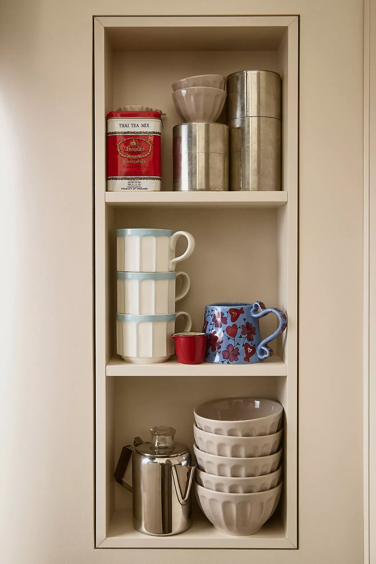 The Latte Stoneware Cereal Bowls, Set of 4: Amelie Edition